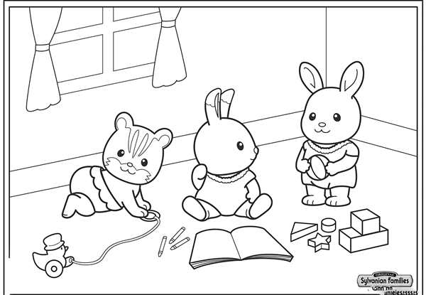 Sylvanian Families раскраска