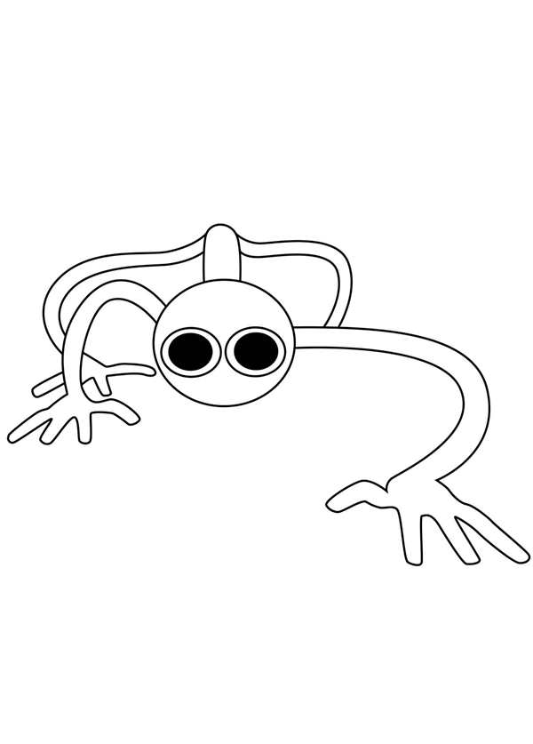 Раскраска Синий Радужный Друг