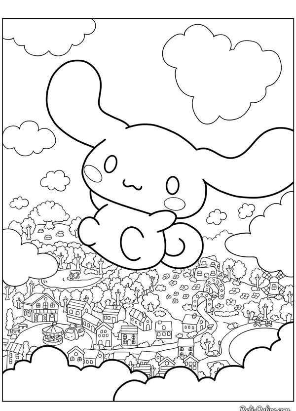 Cinnamoroll раскраска распечатать