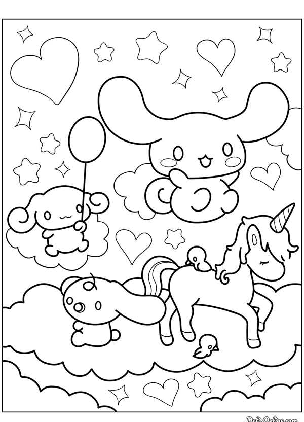 Cinnamoroll раскраска