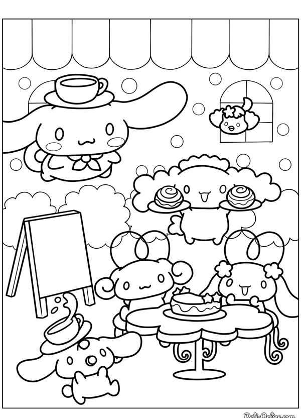 Разукрашки Cinnamoroll