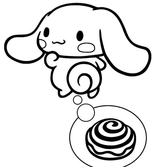 Cinnamoroll раскраска распечатать