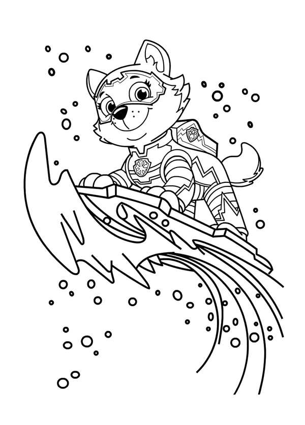 Paw Patrol раскраска Скай