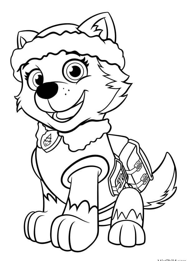 Paw Patrol раскраска Скай