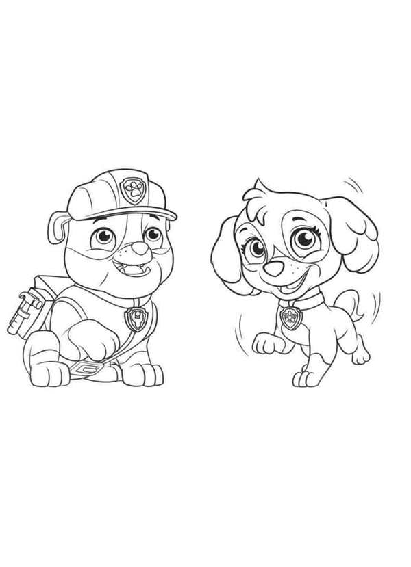 Раскраски для детей Paw Patrol