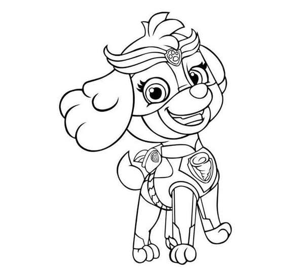Paw Patrol раскраска Скай