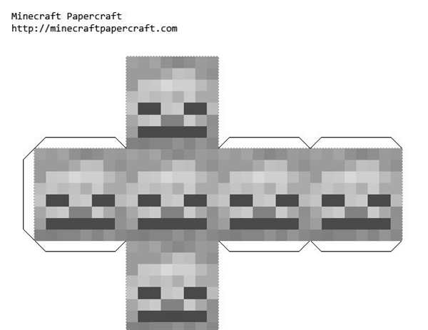 Раскраска Скелет Minecraft Веселье и Восприятие