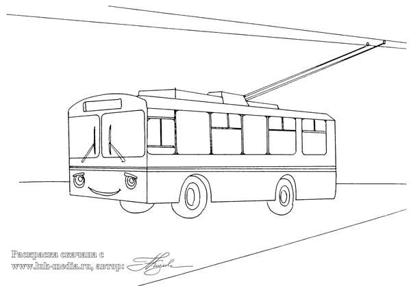 Троллейбус рисунок