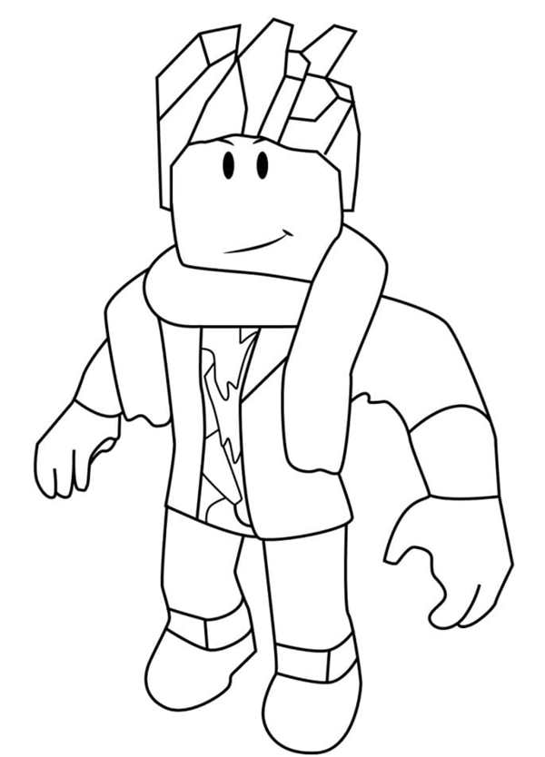 Раскраска скина пирата для Roblox