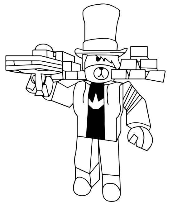 Раскраска скина пирата для Roblox