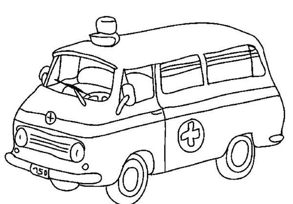 Машинки разукрашка скорая