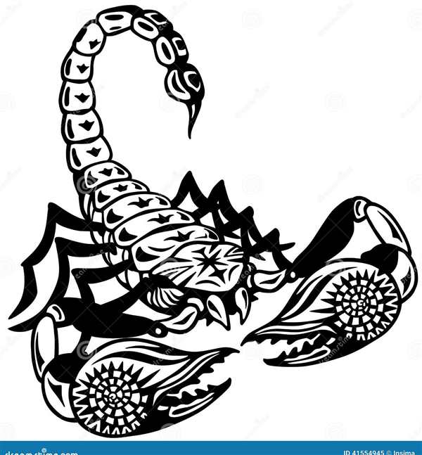 Рисунки скорпионов для раскрашивания
