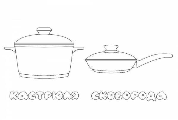 Трафарет сковородки для аппликации