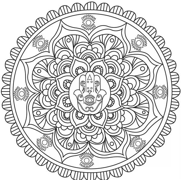 Раскраска Мандала