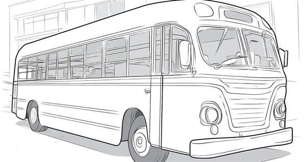Раскраска автобус для детей 3-4 лет
