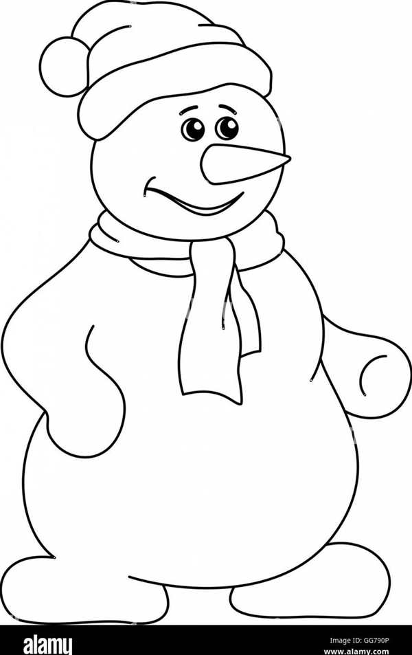 Снеговик раскраска