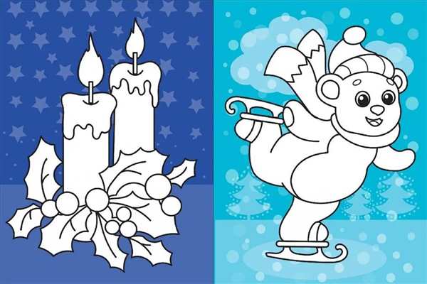 Рисунок на новый год Снеговик и ёлка