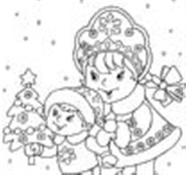 Снегурочка раскраска для детей