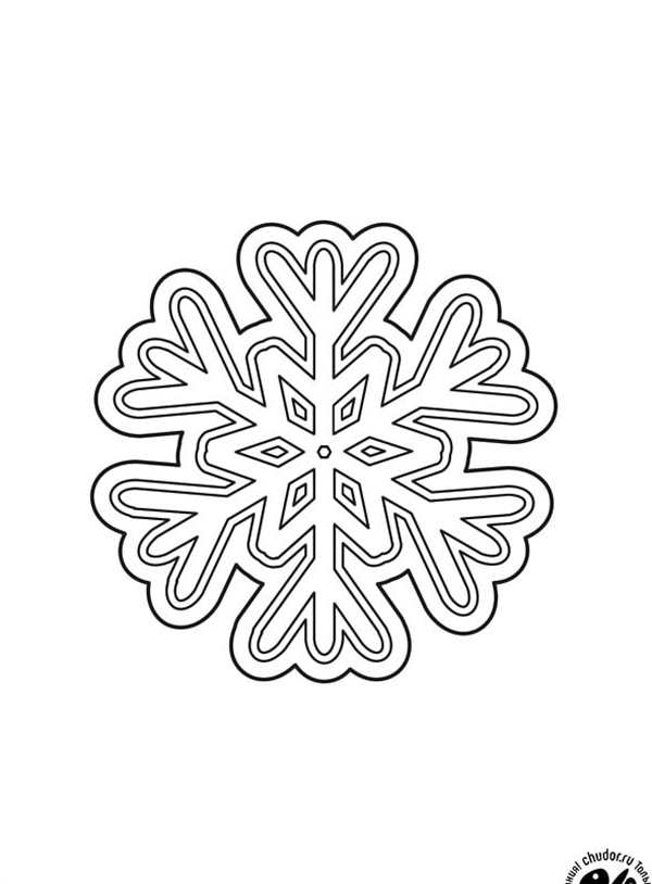 Раскраска Снежинка Frozen Магия АртТворчества для Детей