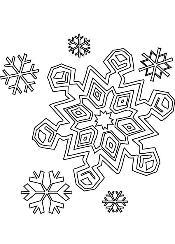 Раскраска Снежинка Frozen Магия АртТворчества для Детей