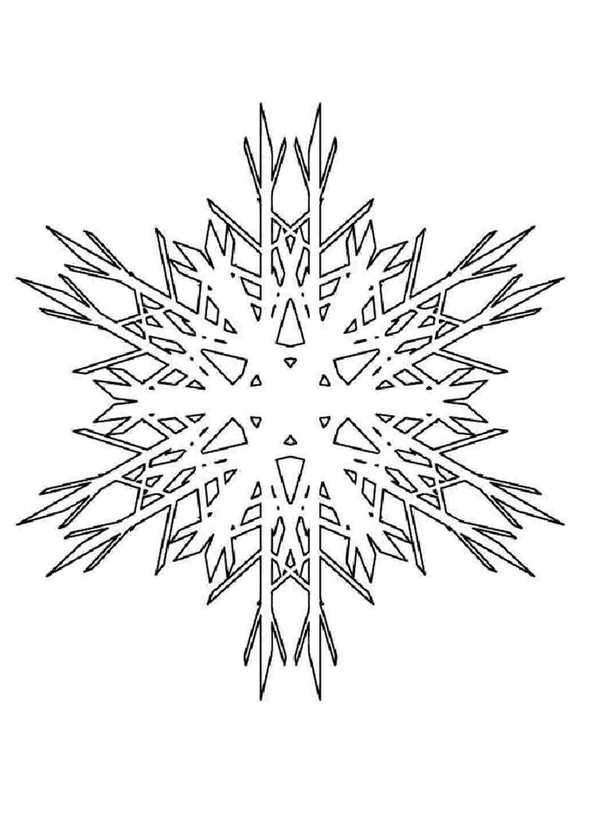Раскраска Снежинка Frozen Магия АртТворчества для Детей