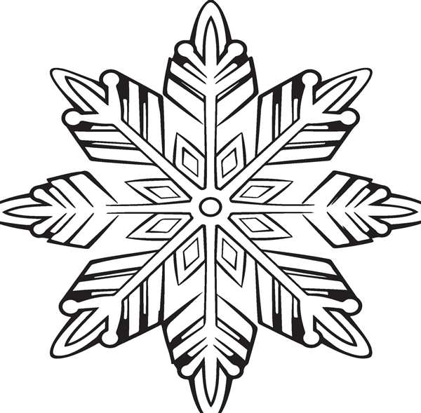 Снежинка раскраска