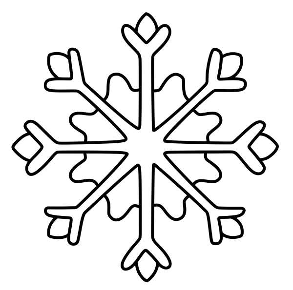 Снежинка раскраска