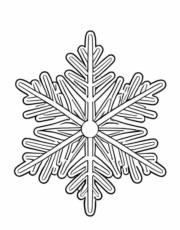 Снежинка раскраска