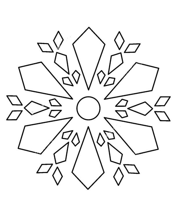Снежинки легкие рисунки