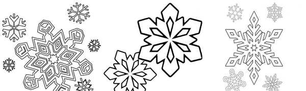 Снежинка раскраска для детей