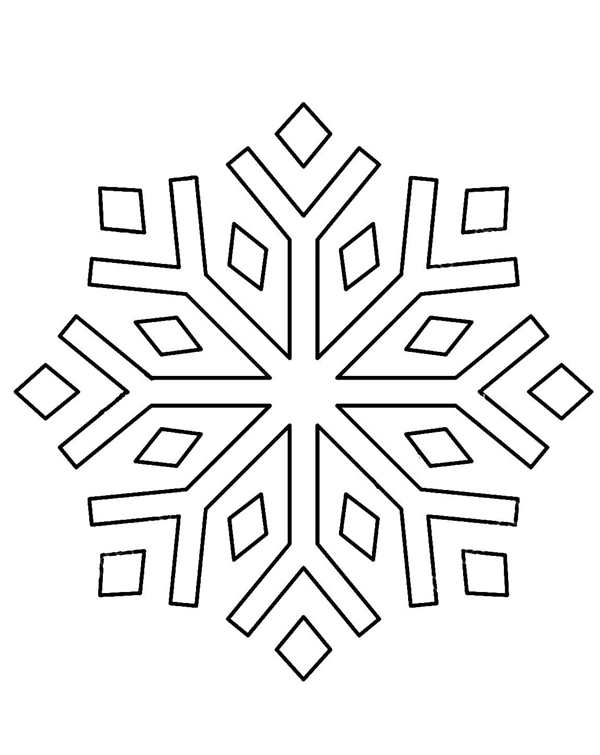 Снежинка раскраска