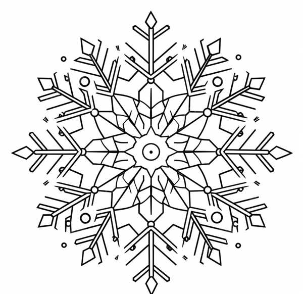 Снежинка раскраска