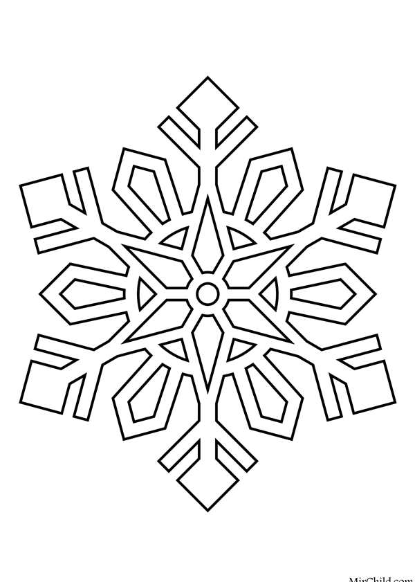 Снежинка раскраска