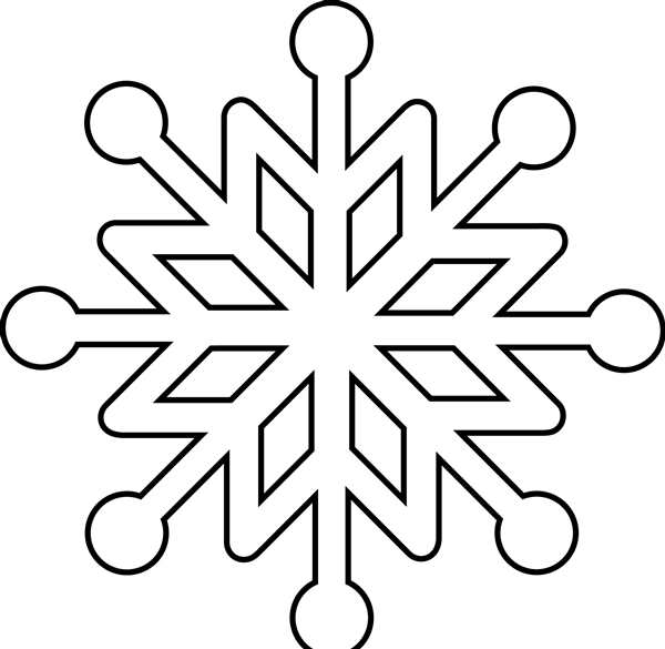 Снежинка раскраска