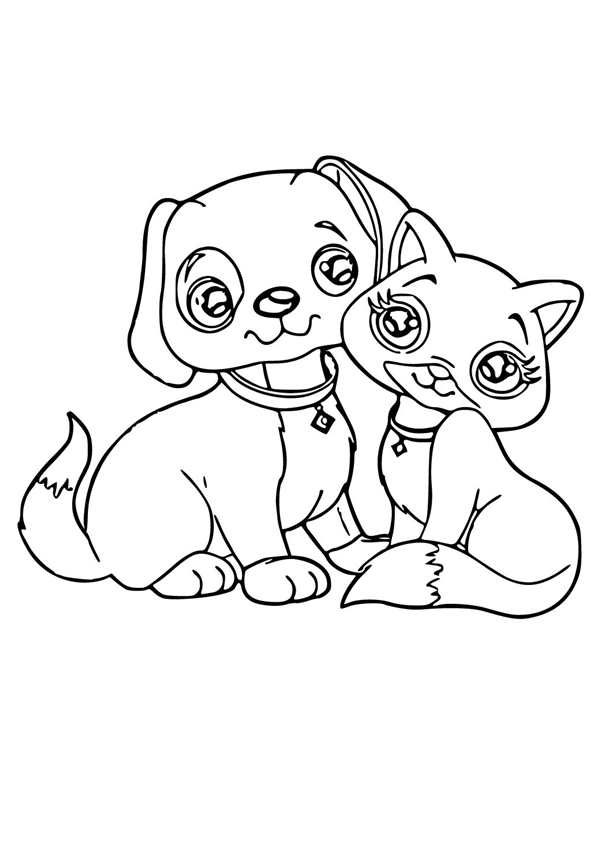 Котенок раскраска для малышей