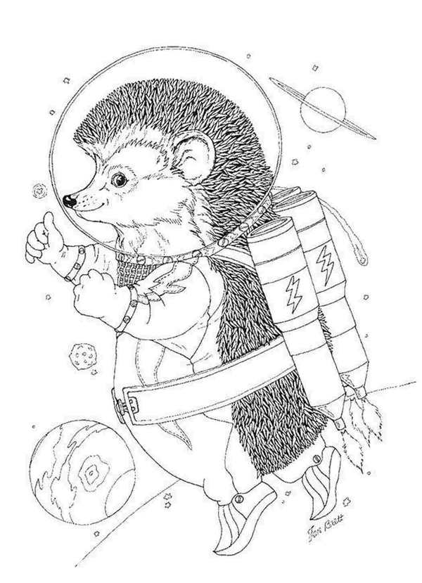 Космонавт раскраска