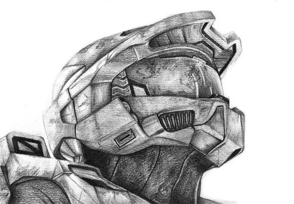 Раскраска Halo мастер Чиф