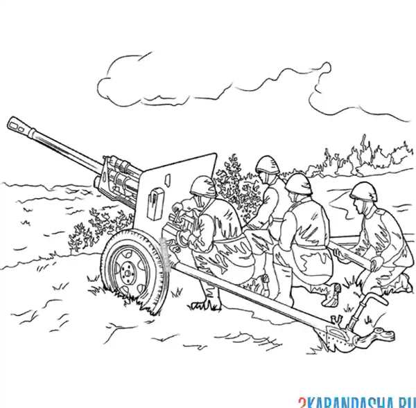 Военный рисунок раскраска