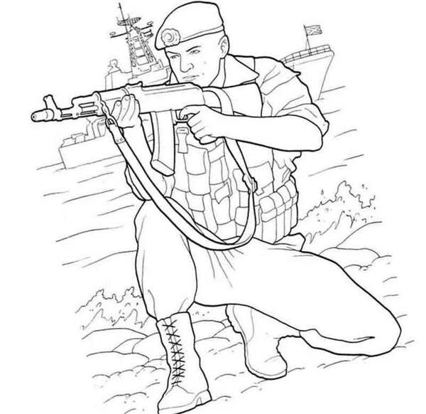 Раскраска: военные