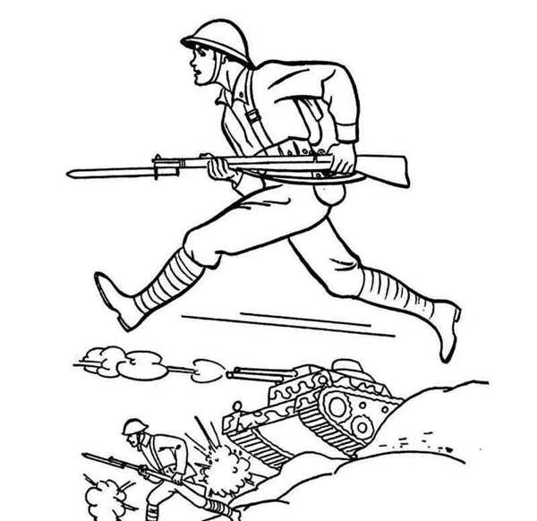 Военные картинки раскраски
