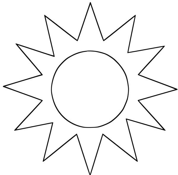 Раскраска. Солнышко