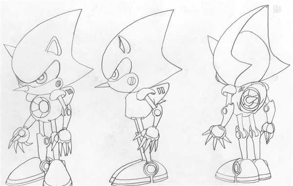 Metal Sonic раскраска