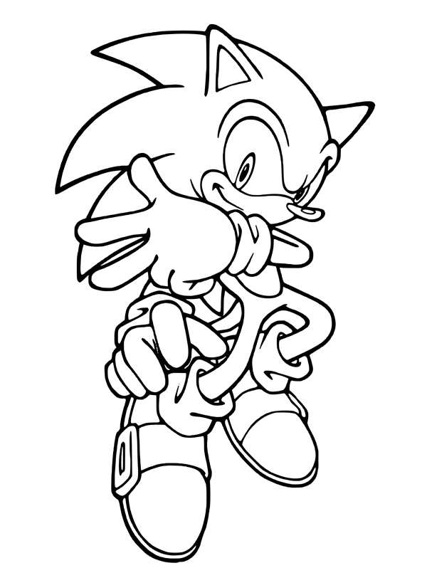 Раскраска Sonic the Hedgehog