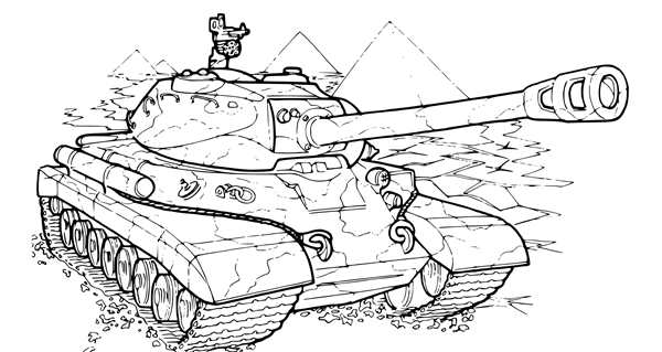 Танк т-34 в бою раскраска