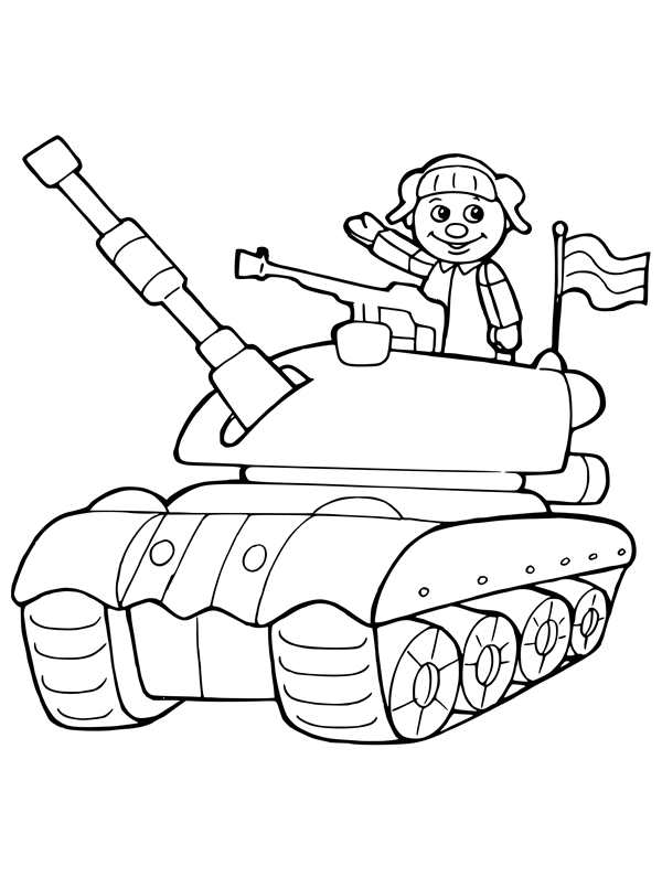 Военный танк раскраска т34