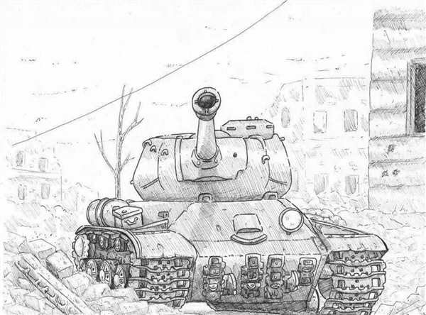 Раскраска Советский Солдат Недалеко от Танка