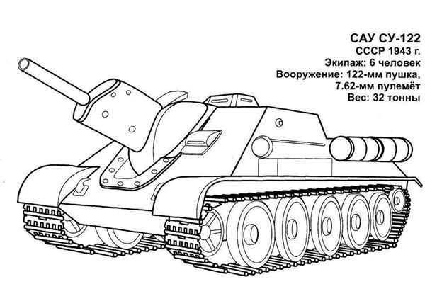 Контур танка т 34