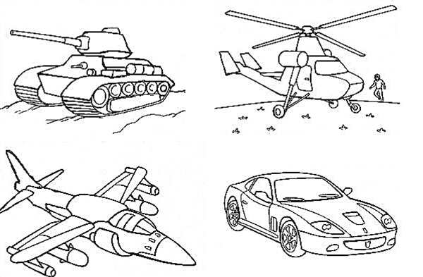 Раскраска. Военные самолеты
