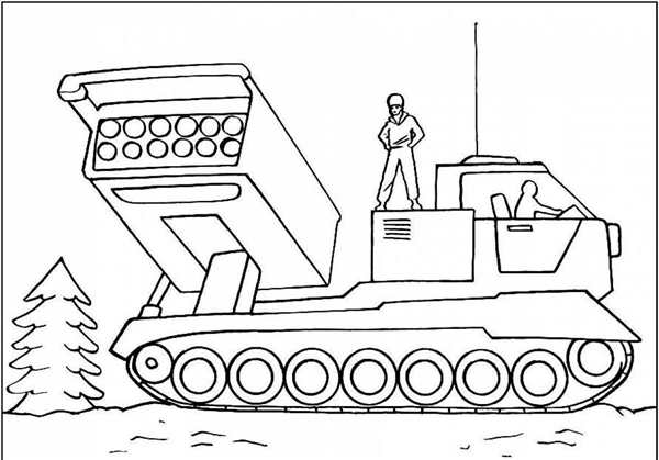 Военный танк раскраска т34