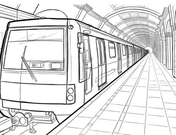 Метро раскраска для детей